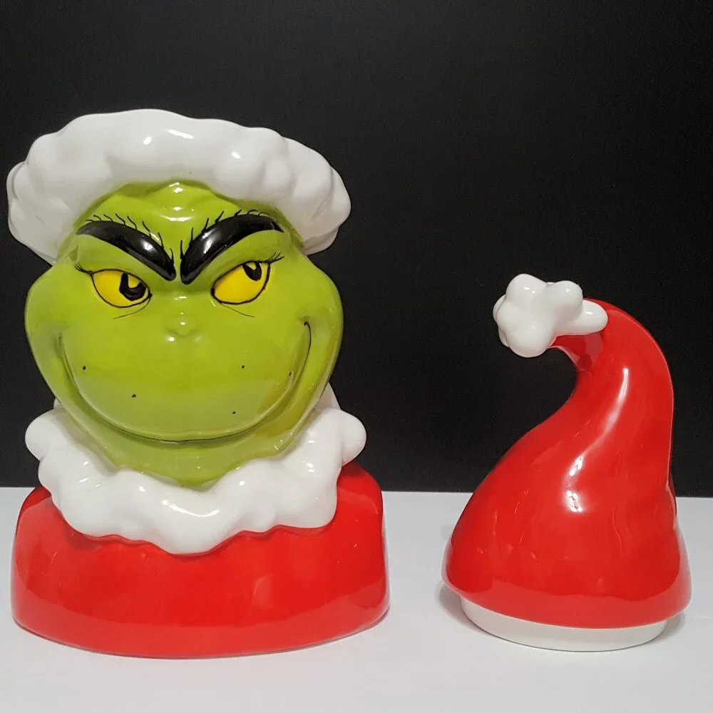 NEW RARE Williams Sonoma The Grinch Cookie Jar NIB